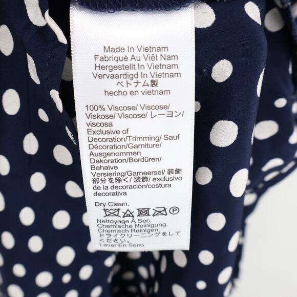 Rouje x J.Crew Rencard Navy Polka Dot Wrap Dress Size 4 NWT - Picture 10 of 10